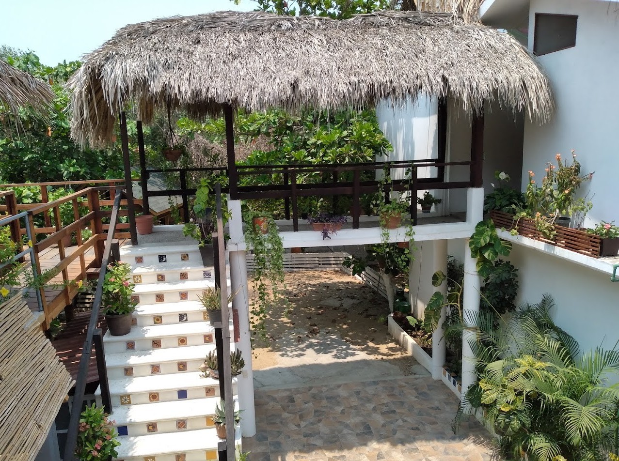 vista de interior de hotel tierra viva en Mazunte 